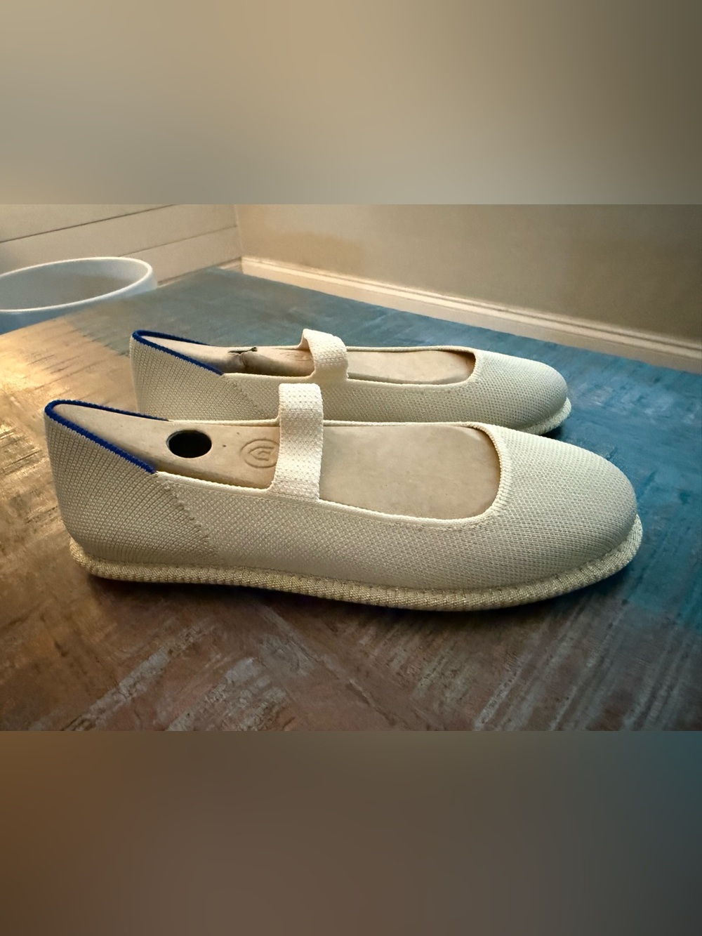 Rothy's Cruiser Mary Jane shoes in the White Sand - Picture 4 of 11